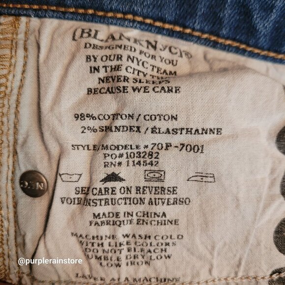 Blanknyc Jeans 28 The Reade Skinny Mid Rise Fringe Hem Boho Western Stretch - Picture 5 of 12